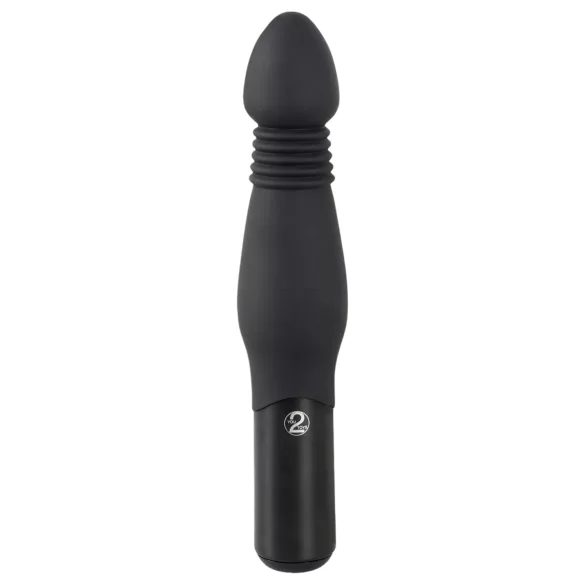 You2Toys - wibrator analny z funkcją pchającą - czarny
