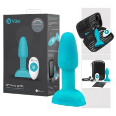   b-Vibe - wibrujący korek analny z obrotowymi kulkami - silikon turkusowy