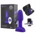 b-Vibe Rimming - obrotowy analny wibrator z koralikami (fioletowy)