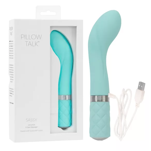 Pillow Talk Sassy - wibrator do punktu G - ładowany - turkusowy