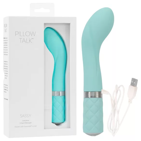 Pillow Talk Sassy - wibrator do punktu G - ładowany - turkusowy