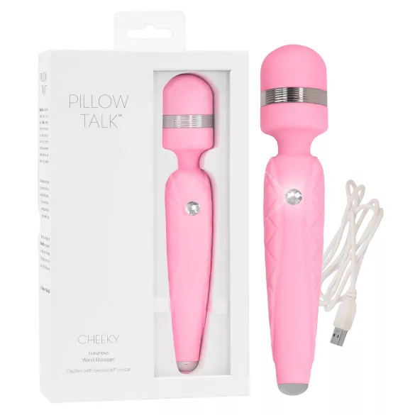 Pillow Talk Cheeky Wand - wibrator masujący na akumulator (różowy)