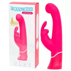   Happyrabbit - wibrator z króliczkiem na punkt G - wodoodporny - różowy