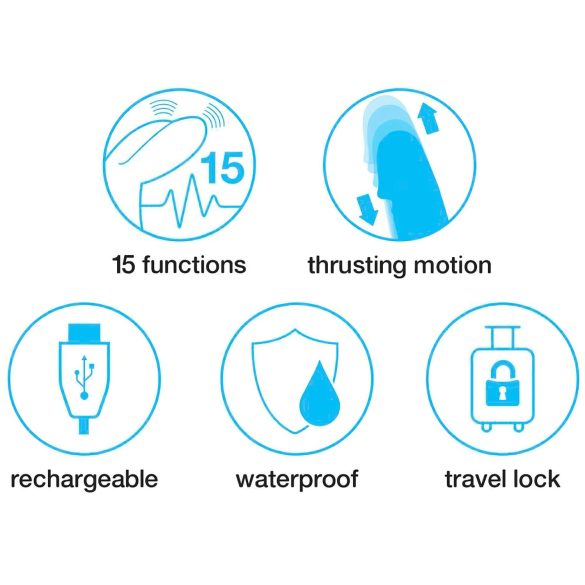 Happyrabbit Thrusting - wibrator pulsacyjny z uchwytem łechtaczkowym (różowy)