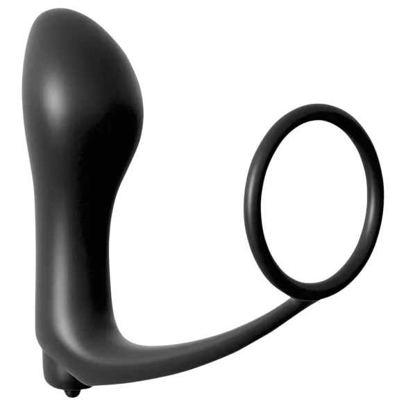 Pipedream - Analfantasy - wibrujący palcowy stymulator analny z pierścieniem na penisa (czarny)