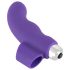 SMILE Finger - falisty silikonowy wibrator na palec (fioletowy)