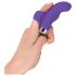 SMILE Finger - falisty silikonowy wibrator na palec (fioletowy)