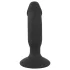 Black Velvets - wibrator analny z penisem - ładowany akumulatorowo - czarny