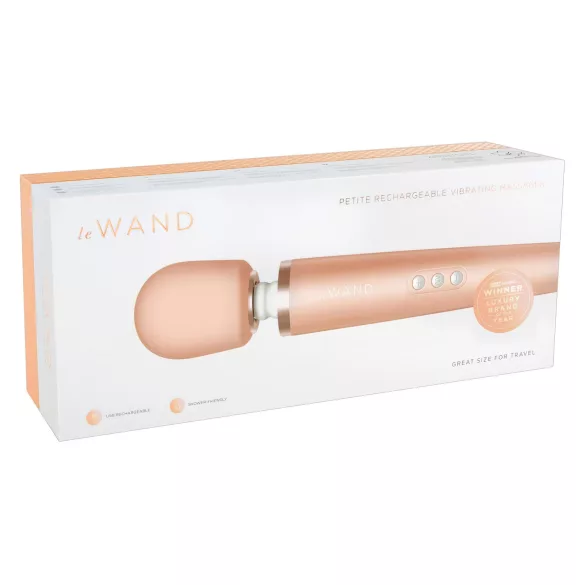 Le Wand Petite - wibrator do masażu - elegancki - różowo-złoty