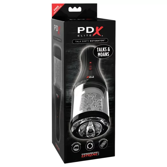 PDX Elite - masturbator automatyczny - przezroczysty/czarny