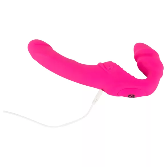 You2Toys - Double2Teaser - zakładany wibrator bez paska mocującego (różowy)