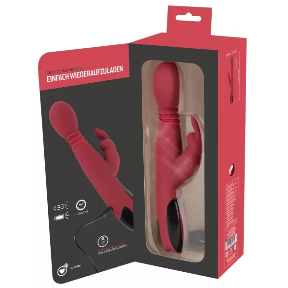 You2Toys Massager - pchający-obrotowy, rozgrzewający wibrator na punkt G (czerwony)