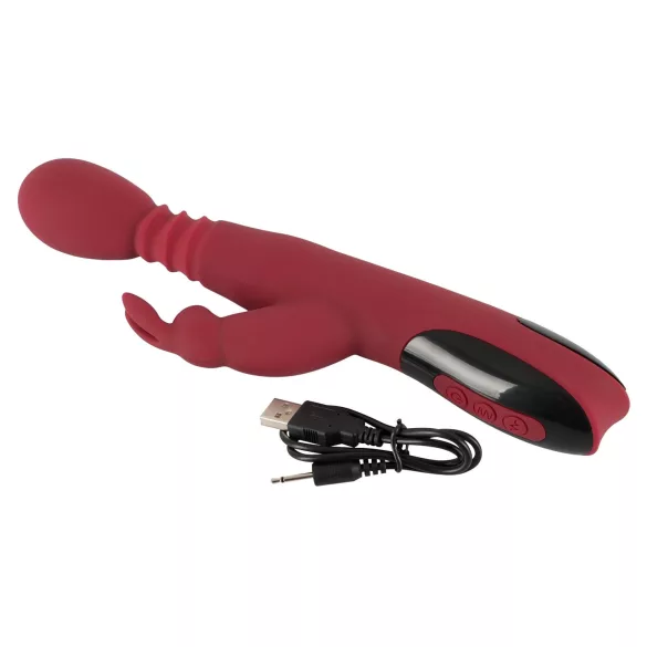 You2Toys Massager - pchający-obrotowy, rozgrzewający wibrator na punkt G (czerwony)
