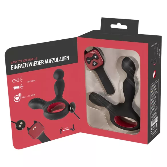 You2Toys - masażer prostaty wibrujący z funkcją ogrzewania i rotacji - czarny