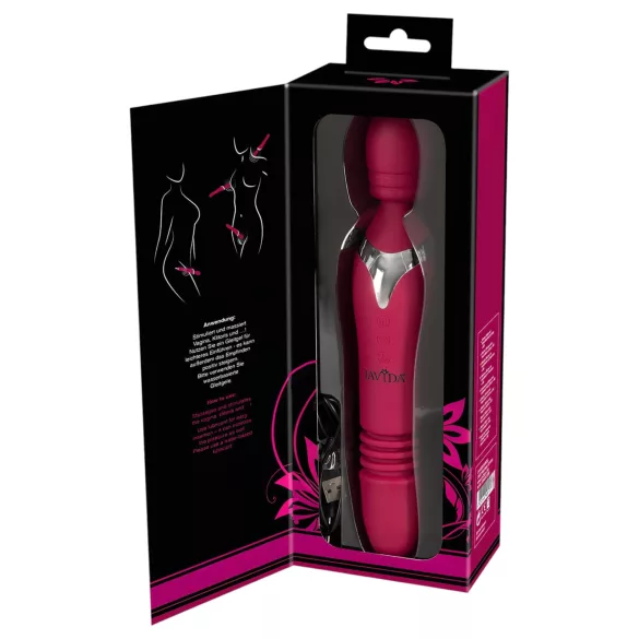 Javida Thrusting - wibrator masujący 3 w 1 (czerwony)