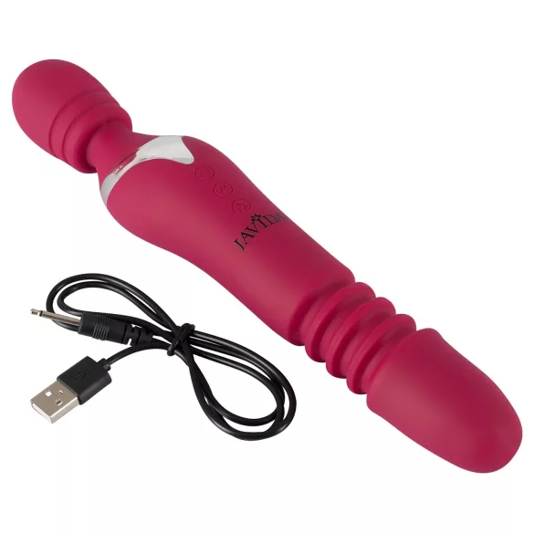 Javida Thrusting - wibrator masujący 3 w 1 (czerwony)