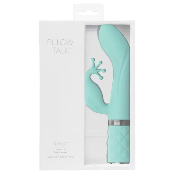 Pillow Talk Kinky - wibrator do punktu G z akumulatorem, 2‑silnikowy (turkusowy)