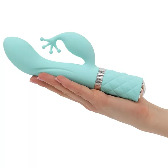 Pillow Talk Kinky - wibrator do punktu G z akumulatorem, 2‑silnikowy (turkusowy)