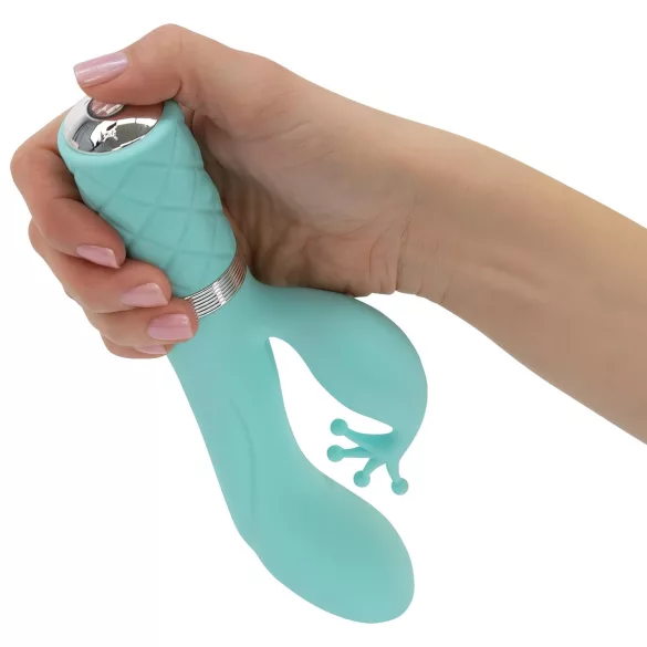 Pillow Talk Kinky - wibrator do punktu G z akumulatorem, 2‑silnikowy (turkusowy)