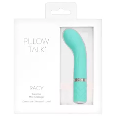   Pillow Talk Racy - wibrujący masażer punktu G z akumulatorem - turkusowy