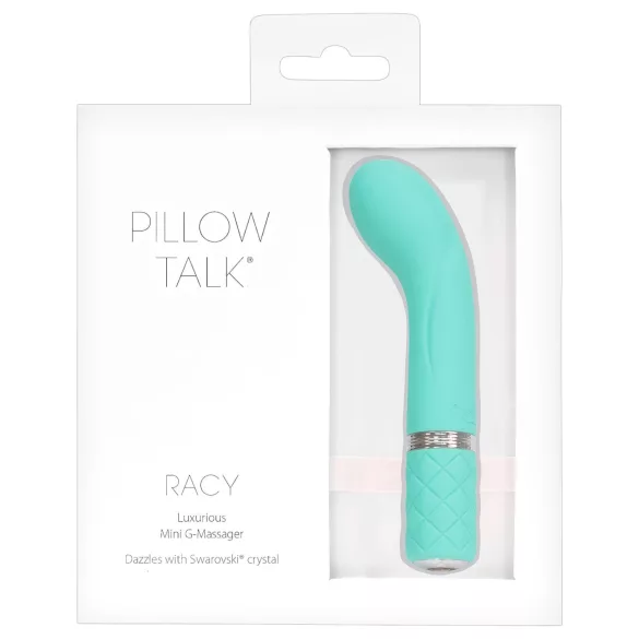 Pillow Talk Racy - wibrujący masażer punktu G z akumulatorem - turkusowy