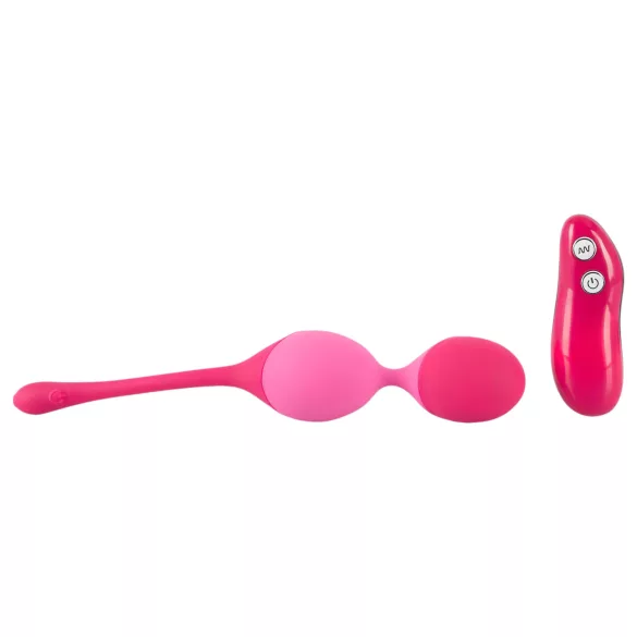 SMILE Love Balls - noszone radiowe wibrujące jajeczko - 82 g (różowe)