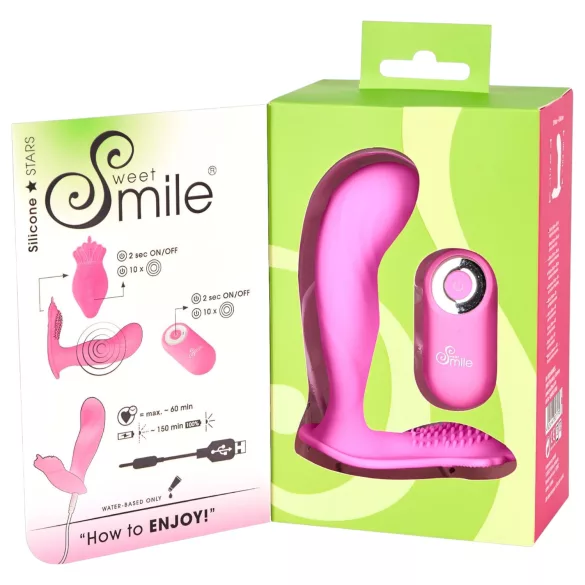 SMILE G-Spot Panty - noszone majtki z akumulatorowym, radiowym wibratorem (różowe)