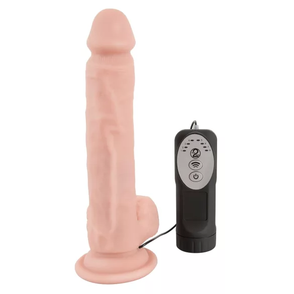 Medical Thrusting - wibrator z przyssawką, posuwisto-obrotowy (kolor naturalny)