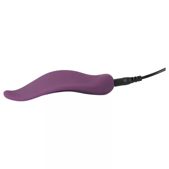 SMILE - wibrujący stymulator łechtaczki na majtki - fioletowy, ładowany USB