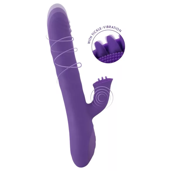 Smile Pearl - wibrator z koralikami - pchający - fioletowy
