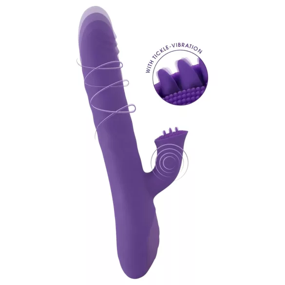 Smile Pearl - wibrator z koralikami - pchający - fioletowy