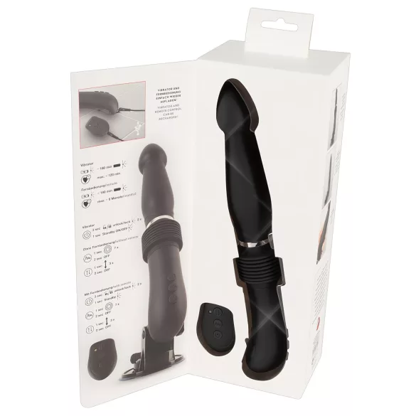You2Toys - maszyna do seksu z pilotem - wibrator tłokowy akumulatorowy czarny