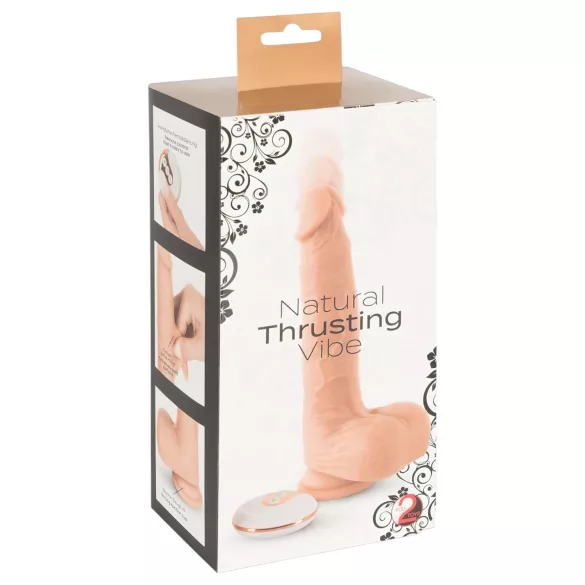 You2Toys - wibrator z funkcją posuwu - realistyczny - kolor cielisty