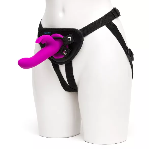 Happyrabbit - strap-on wibrator króliczek - fioletowy