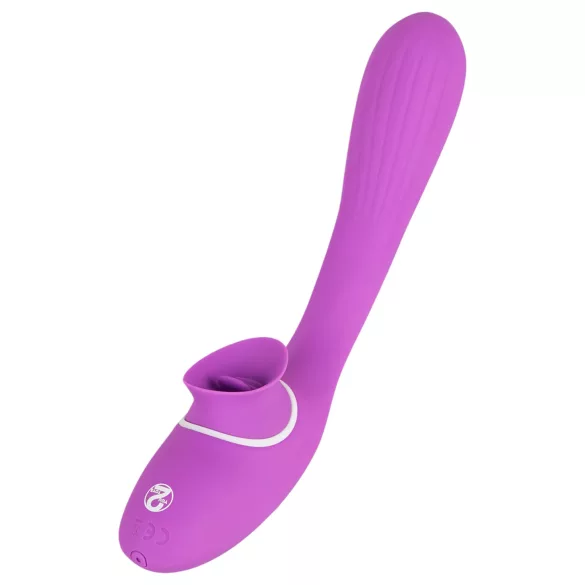 You2Toys - wibrator 2w1 z funkcją pulsacji - ładowalny silikonowy fioletowy