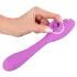 You2Toys - wibrator 2w1 z funkcją pulsacji - ładowalny silikonowy fioletowy