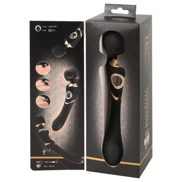 Cleopatra Wand - masażer wibracyjny ładowany wodoodporny czarny