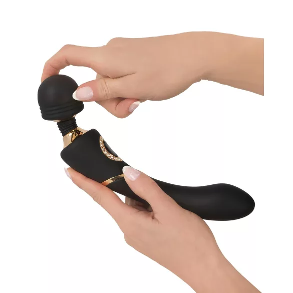 Cleopatra Wand - masażer wibracyjny ładowany wodoodporny czarny