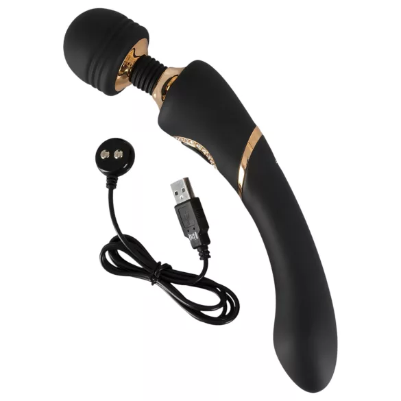 Cleopatra Wand - masażer wibracyjny ładowany wodoodporny czarny