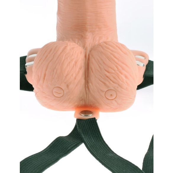 Fetish Strap-On 6 - strap-on z wibracją - pusty - kolor naturalny