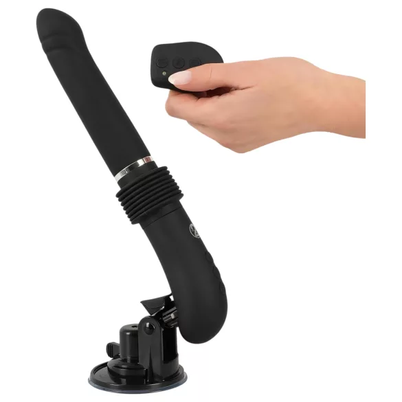 You2Toys - maszyna do seksu z pilotem - wibrator tłokowy akumulatorowy - czarny