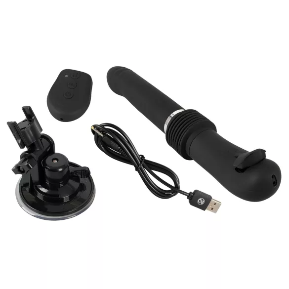 You2Toys - maszyna do seksu z pilotem - wibrator tłokowy akumulatorowy - czarny