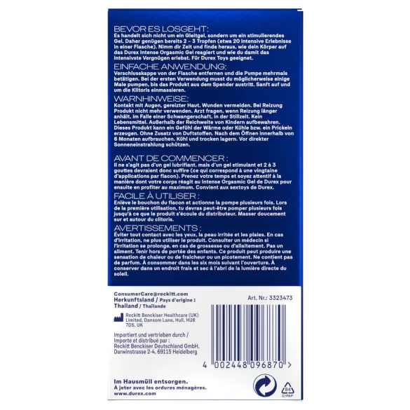 Durex Intense Orgasmic - żel stymulujący łechtaczkę (10 ml)
