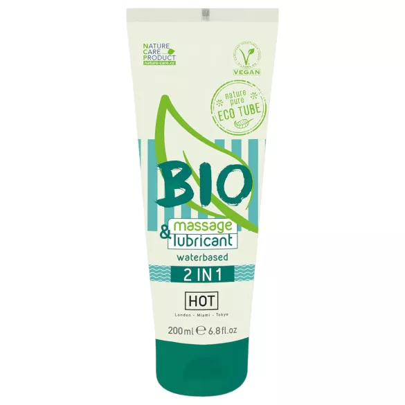 HOT Bio 2w1 - żel nawilżający i do masażu - wodna baza - 200 ml
