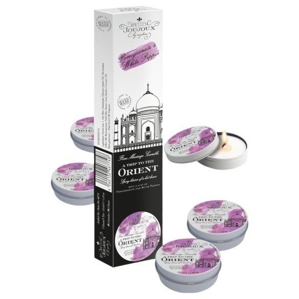 Petits Joujoux - świeca do masażu - granat z białym pieprzem (5x43ml)