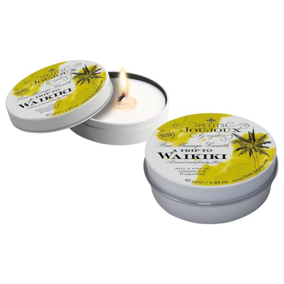 Petits Joujoux Waikiki - świeca do masażu - kokos ananas - 43 ml