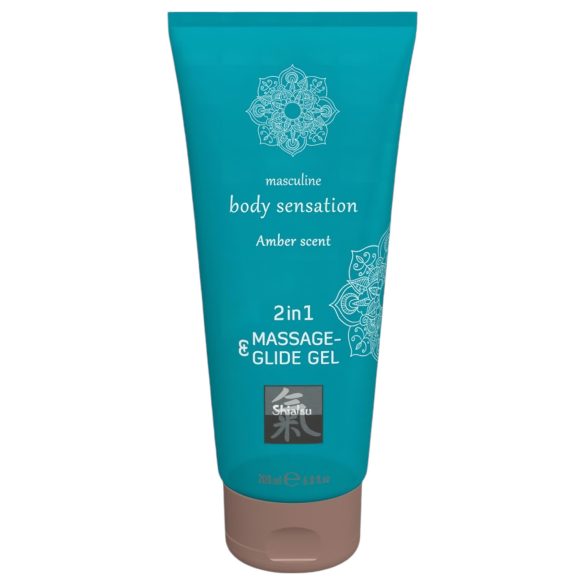 Shiatsu - żel do masażu i intymny 2w1 - bursztyn - 200 ml