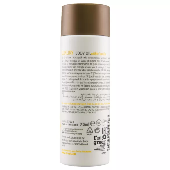 Shiatsu Luxury - olejek do masażu jadalny - wanilia - 75ml