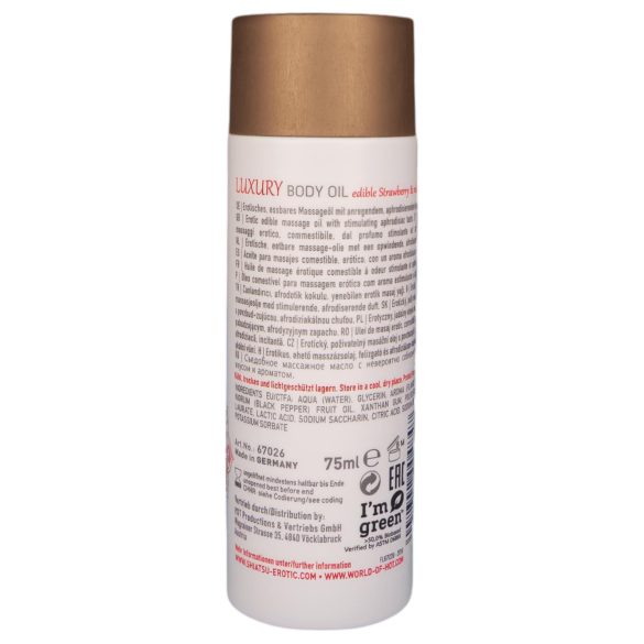 Shiatsu Luxury - olejek do masażu jadalny - truskawka z czerwonym pieprzem 75ml