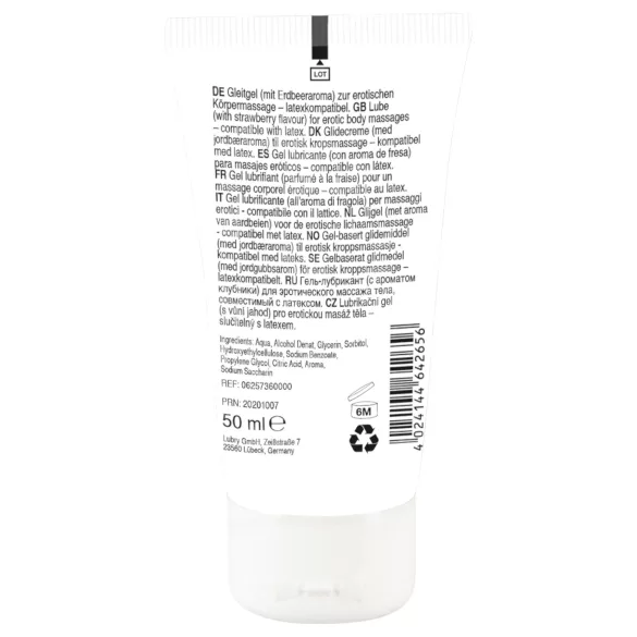 Lick it! - lubrykant jadalny 2w1 - o smaku truskawkowym - 50ml